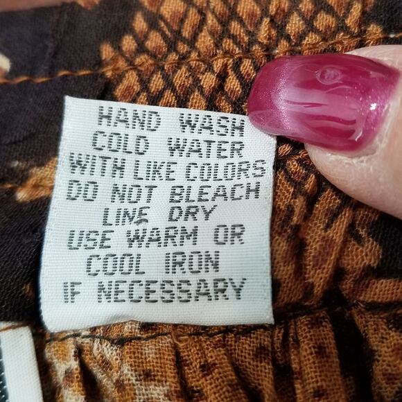 M.P.H. Animal Print Blouse & Midi Skirt Set Button Up Pull On Rayon Size 1X - Picture 9 of 9